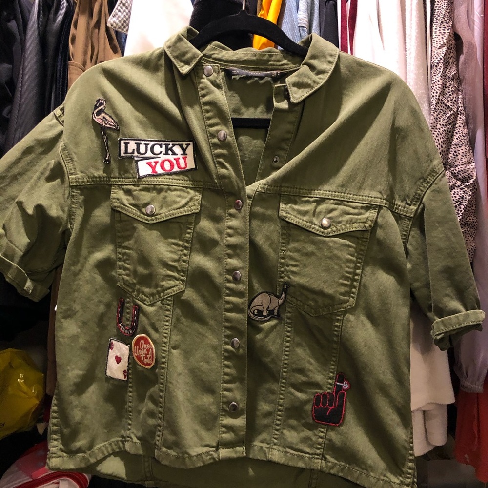 Zara Patch Work Short Sleeve Jacket - image 3